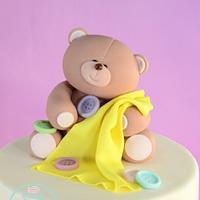 Gender Reveal Teddy Cake