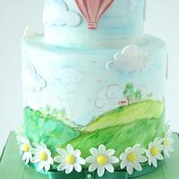 Hot Air Balloon Birthday Cake