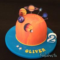 Solar system cake 