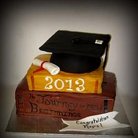 Graduation Book Cake
