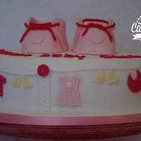 Baby Shower Washing Line Cake