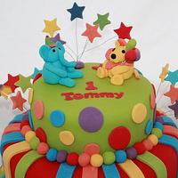 Stripes & Spots Birthday Cake