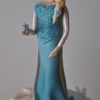 Elsa snowflake cake