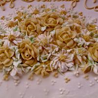 Buttercream ivory, cream, and white floral spray