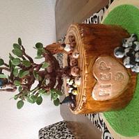 Forest theme cake