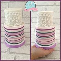 Mini stripey cake