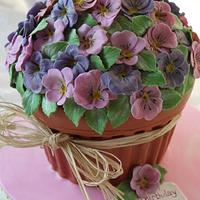 Giant Cupcake Violet Plant Pot