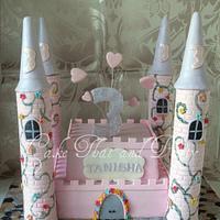 pink castle cake 