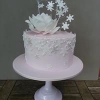 Winter Wonderland 1st anniversary cake