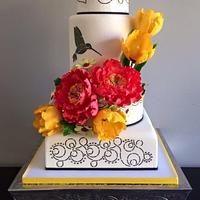 Hummingbird Wedding Cake
