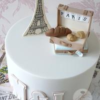 Paris Engagement Cake