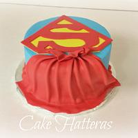Superman Smash Cake For a 1st Birthday