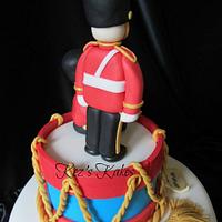 Soldier and Toy Drum Cake.