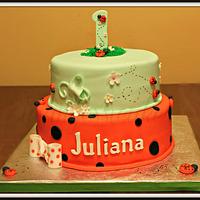 Ladybug 1st birthday cake & smash cake