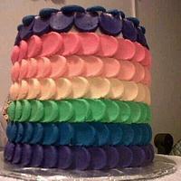 Rainbow Petal cake