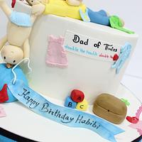 Dad of twins cake