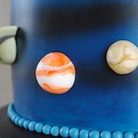 Planet Space Wedding Cake