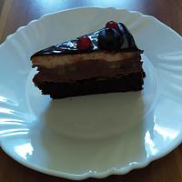 Chocolate cake with fruits