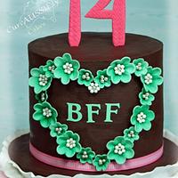 Best friends 14th birthday cake
