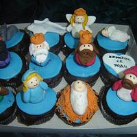 nativity cupcakes