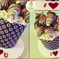 Strawberry Valentines Cake 🍓