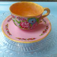 Tea cup and sunflower 