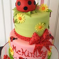 Lady Bug First Birthday Cake