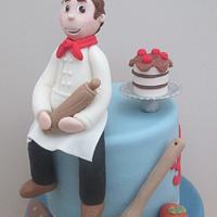 Chef themed hobby cake