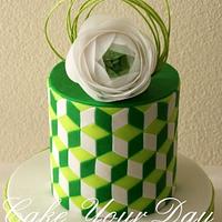 Wedding Cake Green Shades. 
