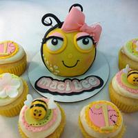 Bumble Bee mini cake and cupcakes