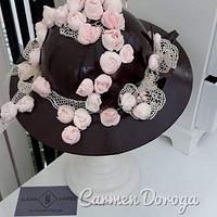 Ladies hats chocolate sculpture 