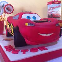 Rayo Mcqueen Cake, Cars Cake