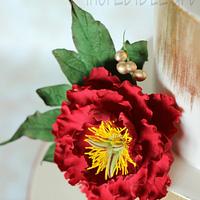 Red Compassion- Vibrant Red Open Peonies