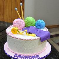 Grandma's Knitting Cake