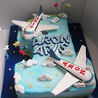 First cake for Aron and Aris....planeeeees