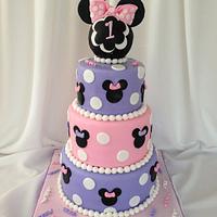 Minnie Mouse Themed Cake :)