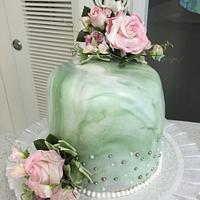 single tier wedding cake