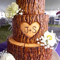 Tree Stump Wedding Cake