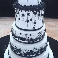 Black N White Wedding Cake