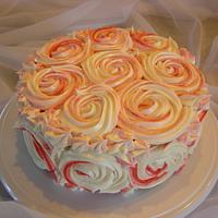 Rosette Bridal Shower Cake