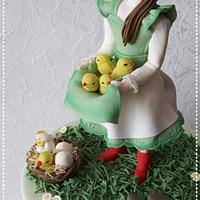Fondant Cake Topper Sweat Easter Collaboration - Spring Girl
