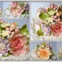 White wedding with pastel flowers