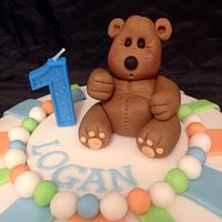 Teddy Bear 1st Birthday Cake