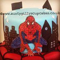 Two tier Spider-Man Cake