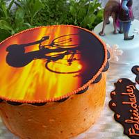 orange ciclyng cake