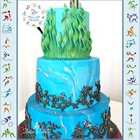 Snorkeling cake - Sport Cake for Peace Collaboration