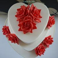 Ruby Wedding Anniversary cake - July 2011