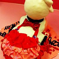 Cat cake with Ruffle Dress