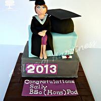 Graduation Stacked Book Cake