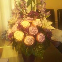 "Cascades of Lavender" Cupcake Bouquets!